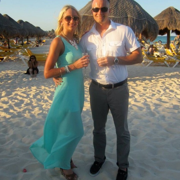 Turquoise maxi dress - Picture 1 of 4